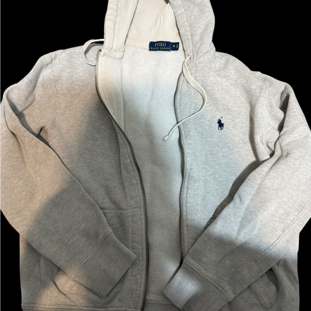 Ralph Lauren Off-White Waffle Knit Hoodie